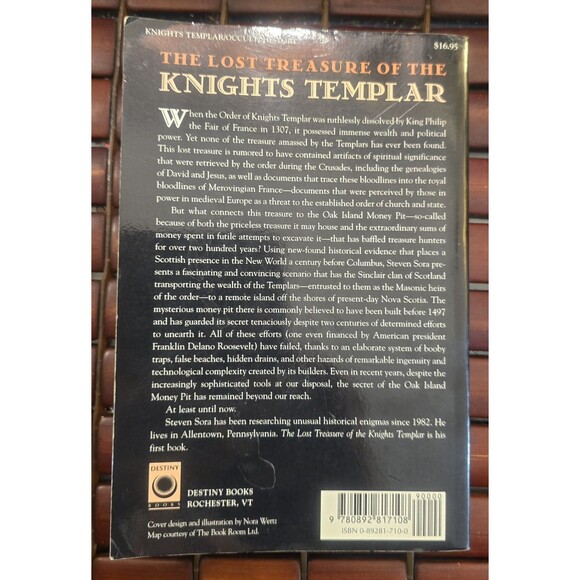 Lost Treasure of the Knights Templar Solving the Oak Island Mystery Steven Sora - Picture 2 of 2